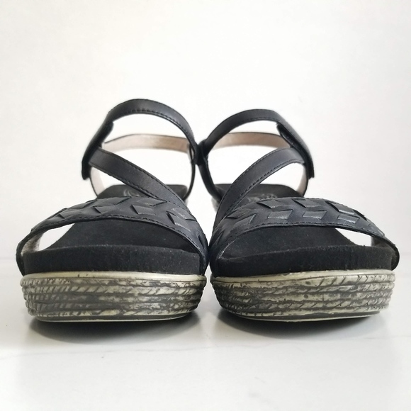 Umberto Raffini Oleander Wedge Heels Sandals Black - Picture 5 of 8